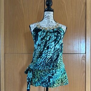 Arden B. Multicolor Animal Print Blouse